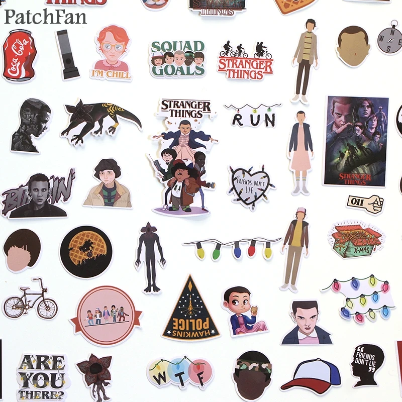 Patchfan 66 шт. очень странные дела ПВХ Водонепроницаемый мультфильм наклейки для