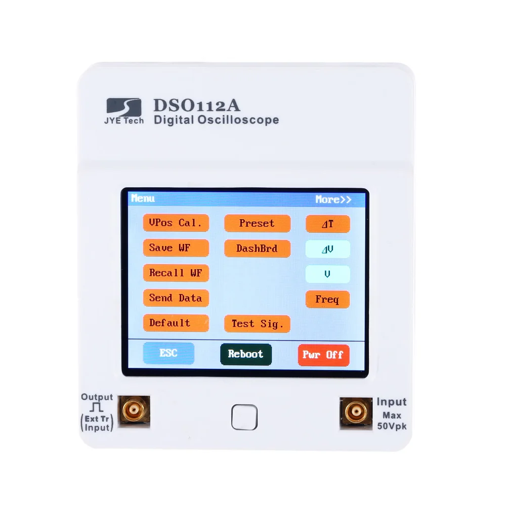 Portable Mini Digital Oscilloscope USB Interface 2MHz 5Msps DSO 112A With Color TFT Display and Touch Panel