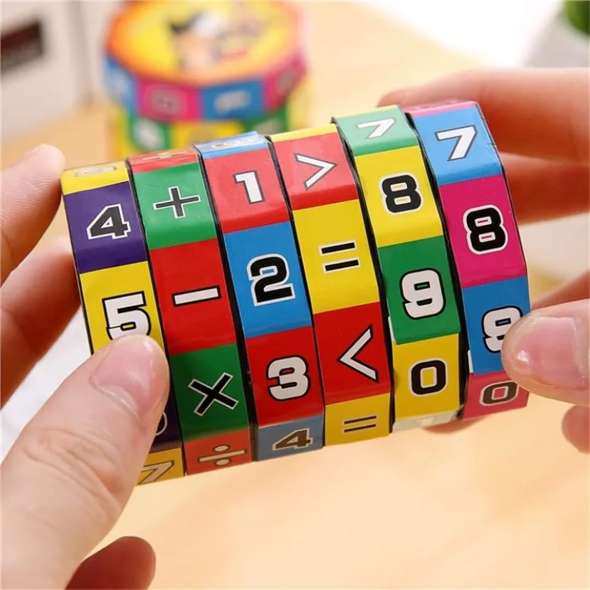 

MUQGEW New Children Kids Mathematics Numbers Magic Cube Toy Puzzle Game Gift Stickers Puzzle Magic Cube Cool Toy Boy Gift 0604