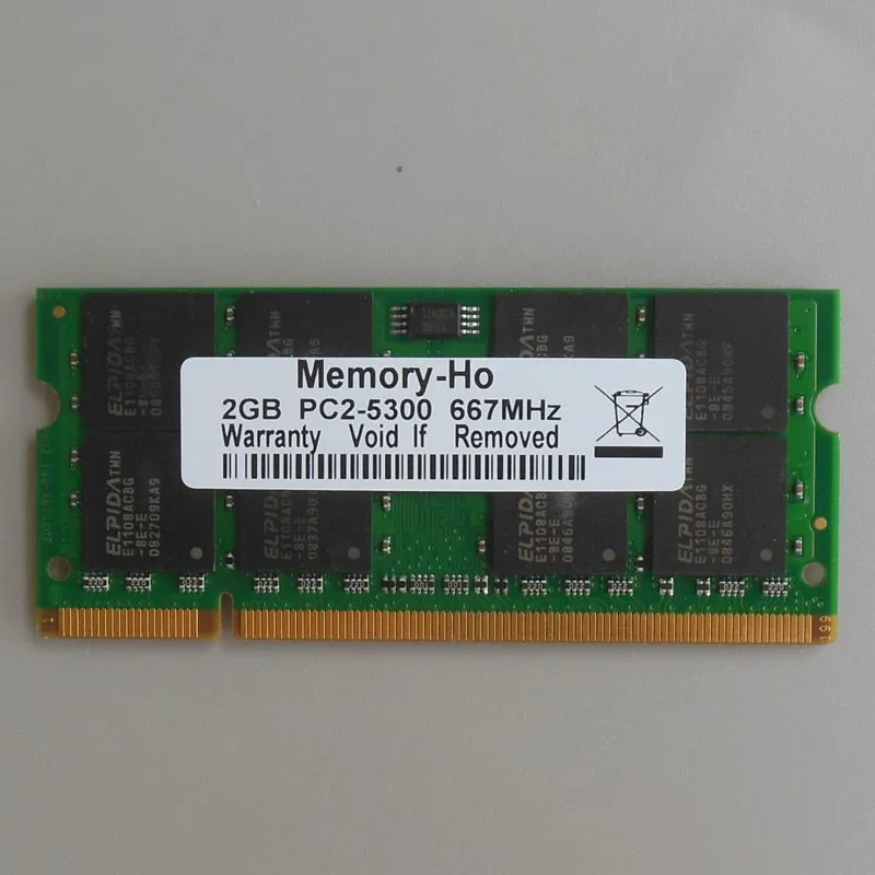 1GB STICK SODIMM DDR2 NON-ECC PC2-5300 667MHz 667 MHz DDR-2 DDR 2 1G Ram Memory