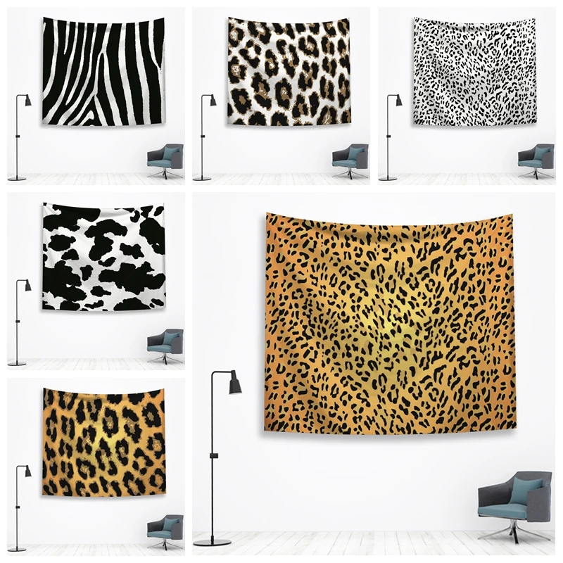 

Leopard printed tapestry super soft wall hanging tapestry throw rug blanket camping tent travel mattress sleeping pad