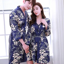 Мужские пижамы, роскошные мужские халаты с геометрическим рисунком, v-образный вырез, имитация шелка, трикотажная одежда для сна, Ночная одежда с длинным рукавом