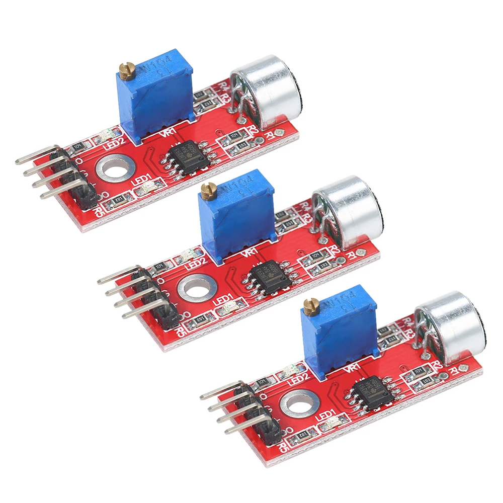 

3pcs Mini High Sensitivity Microphone Sound Sensor Module Voice Sensor Detection Speaker Module For Arduino