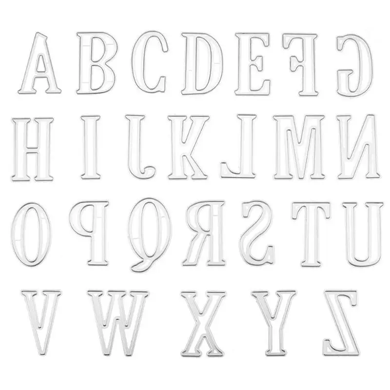 

26pcs Letter Cutting Dies Stencils Scrapbook Embossing DIY Craft Album Card 2018 New E5M1