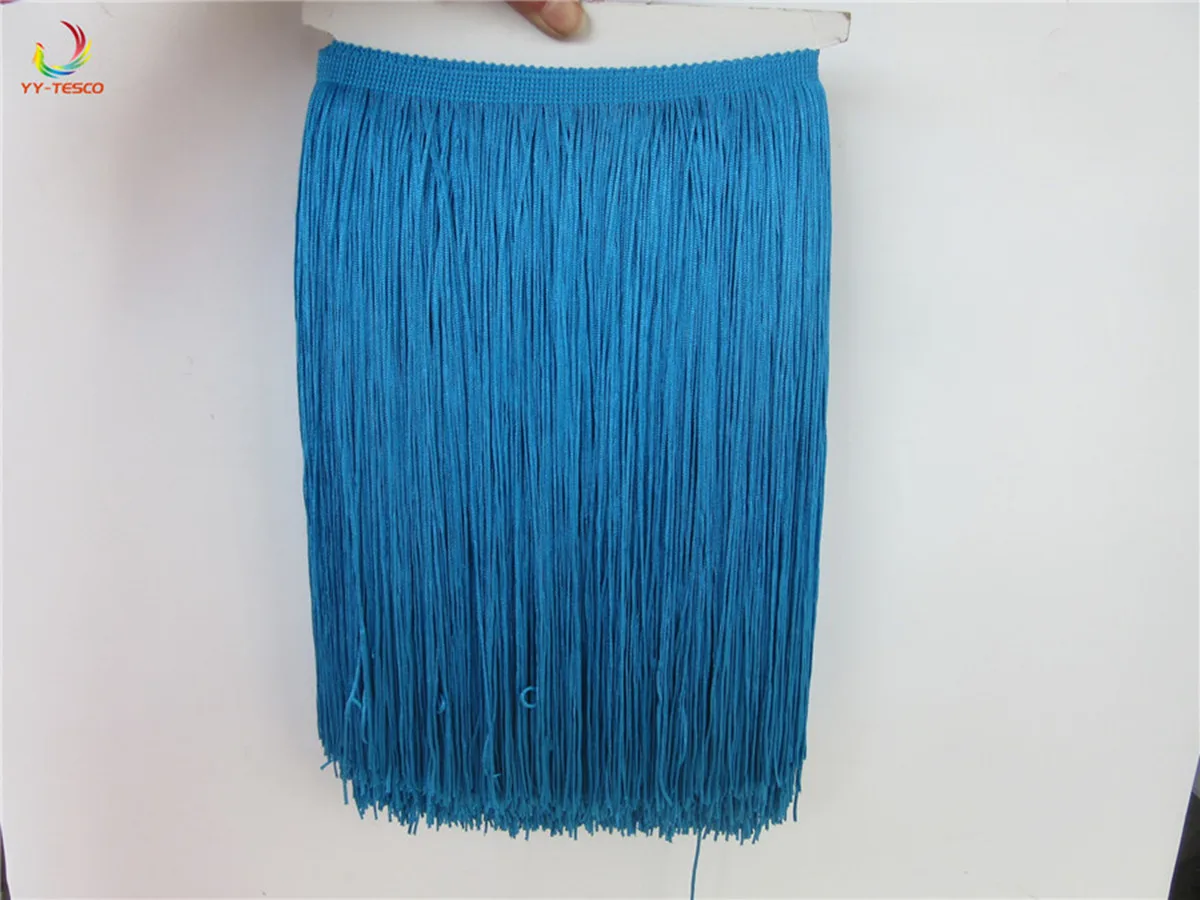 10 Yards 30CM Lace Fringe Blue Trim Polyester Tassel Fringe Trimming