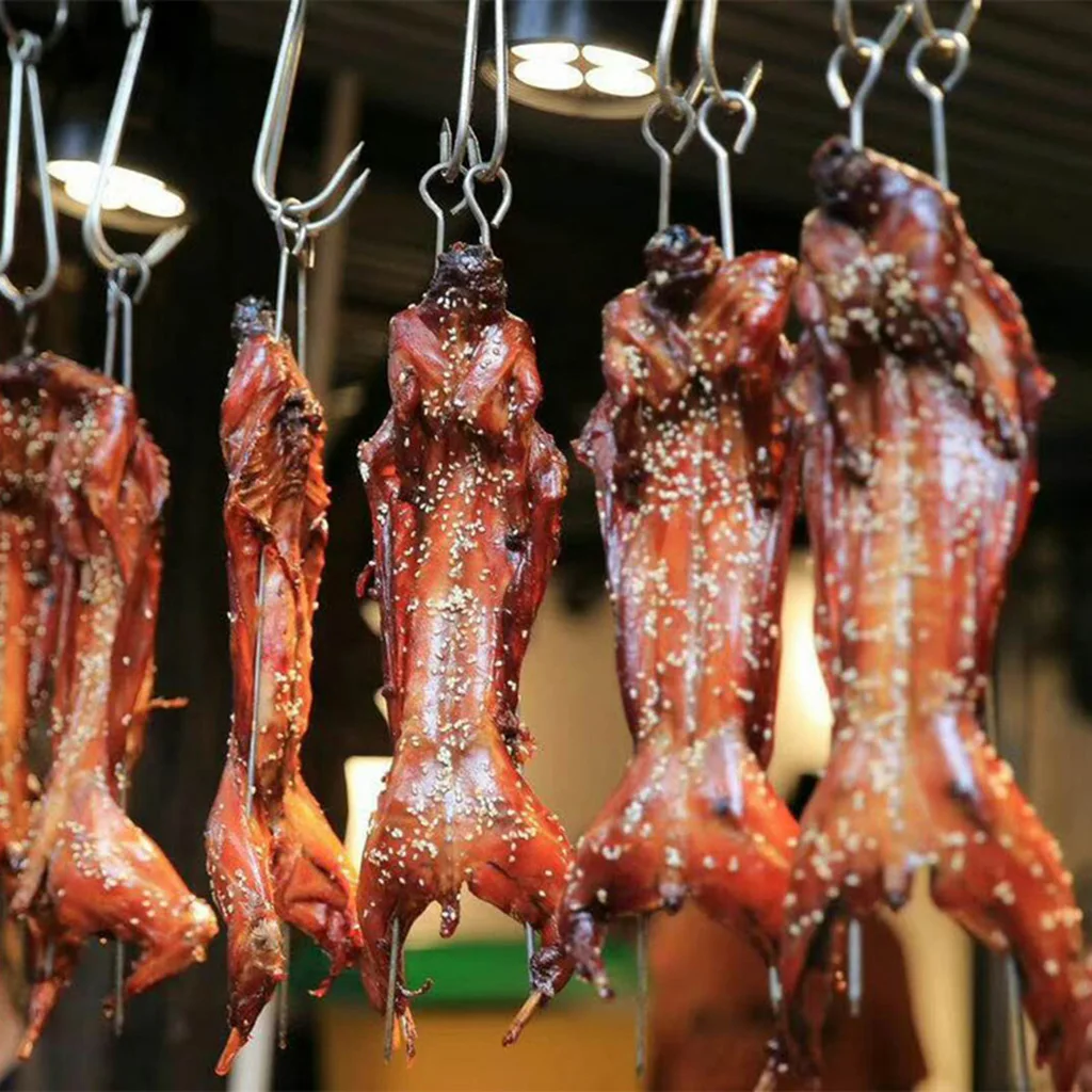 8PCS 11-inch Double Meat Hooks,Alele Stainless Steel Meat Hook Roast Duck Bacon Shop Hook BBQ Grill Hanger Cooking Tools Accessories for Peking Duck 8PCS 11-inch Double Meat Hooks,Alele Stainless Steel Meat Hook Roast Duck Bacon Shop Hook BBQ Grill Hanger Cooking Tools Accessories for Peking Duck