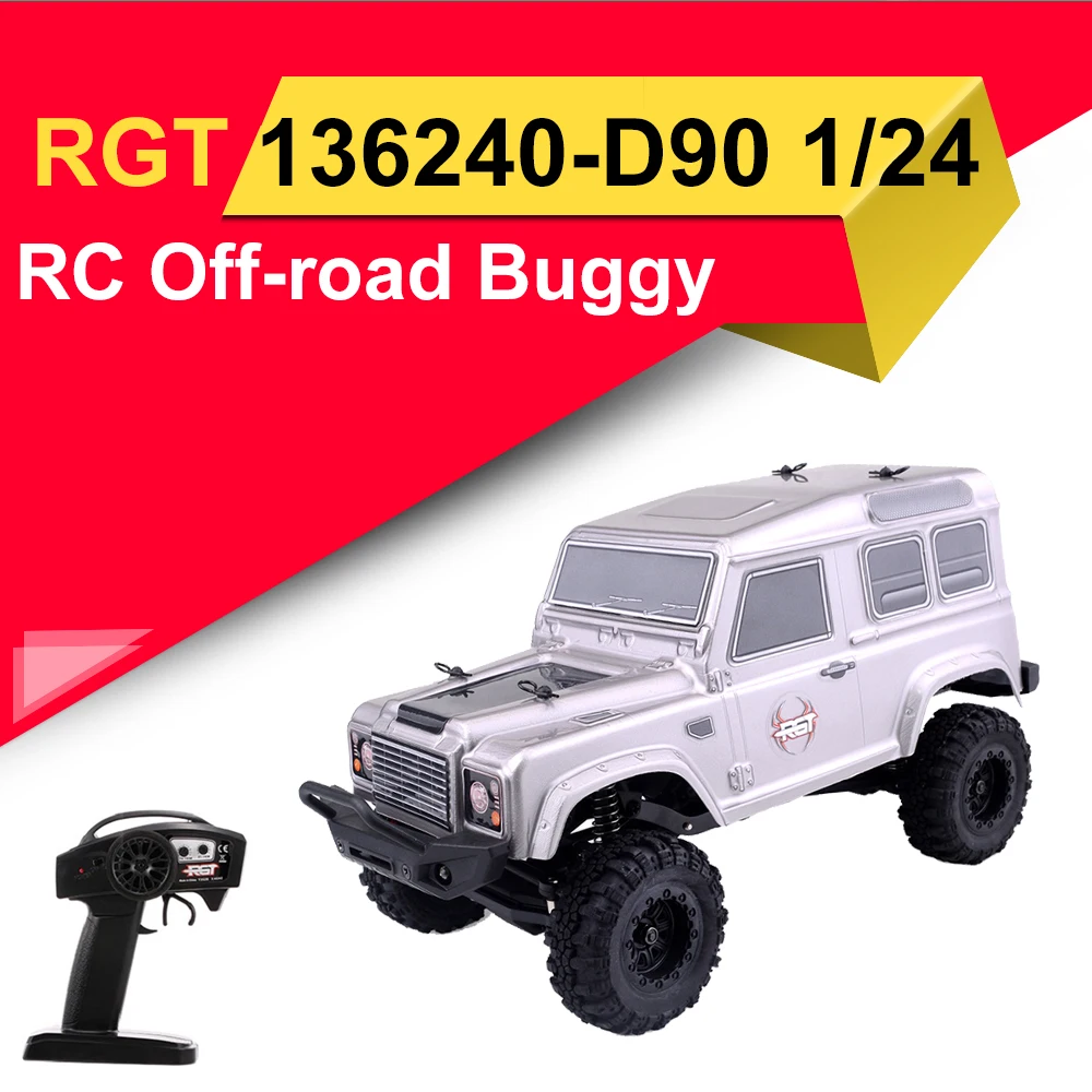 

RGT 136240-D90 2.4Ghz 1/24 4WD Remote Control RC Off-road Vehicle Truck Toy Crawler Electric Simulation gift