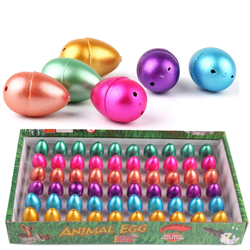 

Yingelon 10pcs/lot Novelty Gag Toys for Children Cute Magic Hatching Growing Animal Dinosaur Eggs For Kids Educational Toys Gift
