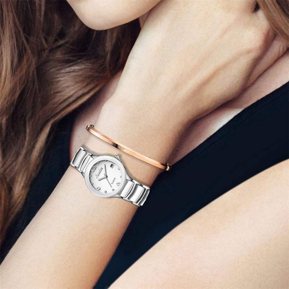 Novo sunkta relógio feminino topo marca de