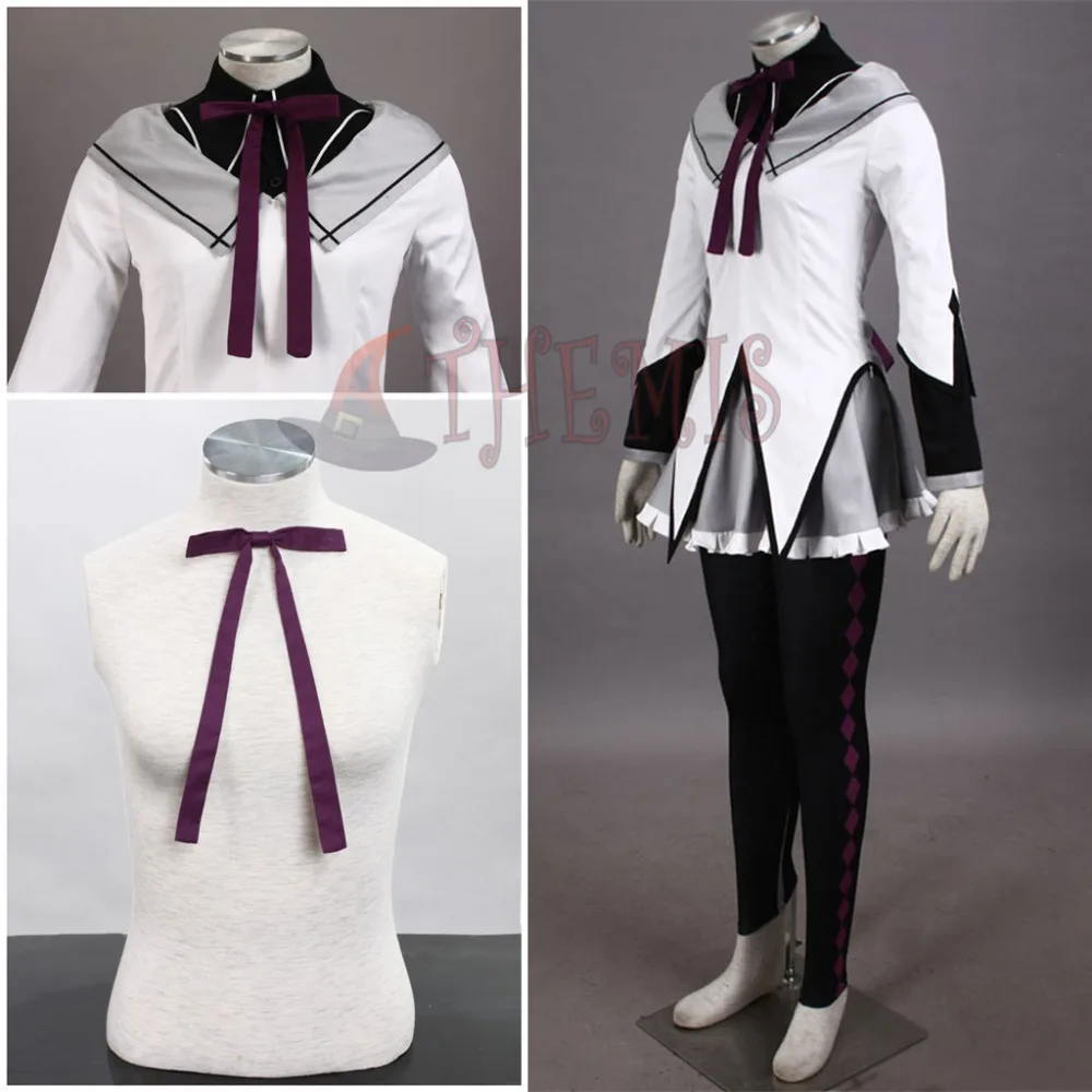Athemis Puella Magi Madoka Magica маскарадный костюм Akemi Homura волшебное зимнее платье для девочек