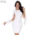 Save 15.55 on 2016 Sexy Women Winter Party Dresses White Bodycon Dress Black O-neck Batwing Sleeve Luxury Celebrity Runway Dress Club Vestidos