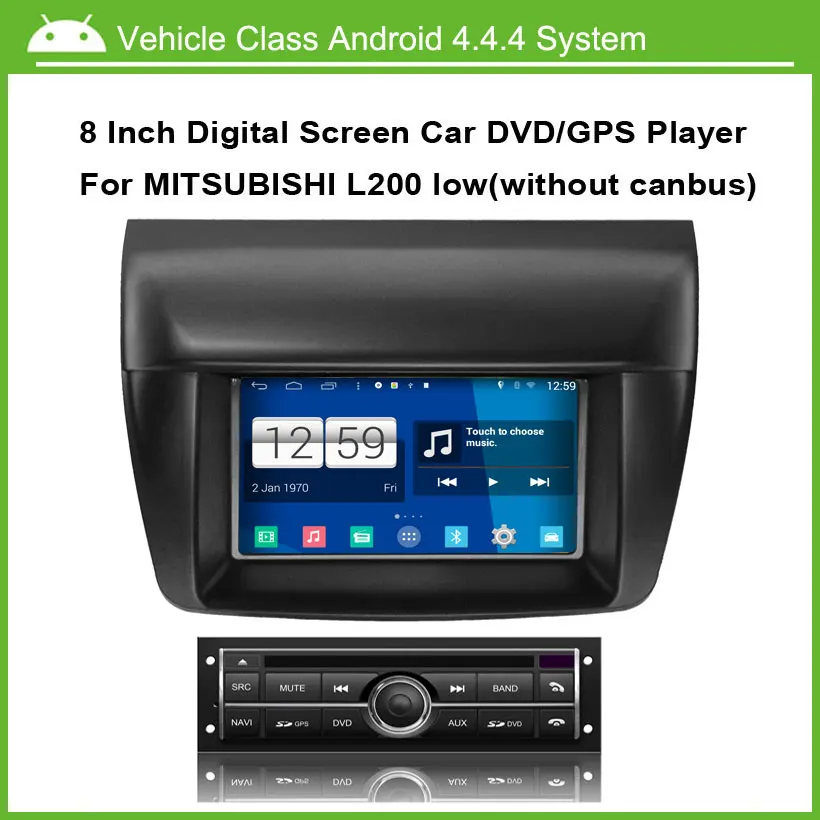 

Android Car DVD Video Player for Mitsubishi L200 low Version Car GPS Multi-touch Capacitive screen,1024*600 high resolution.