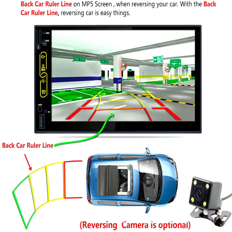 7HD Car Multimedia Player For Universal Quad Core Android 6.0 1024600 HD Full Touch Screen Double 2 Din Car Radio Head Unit (5)