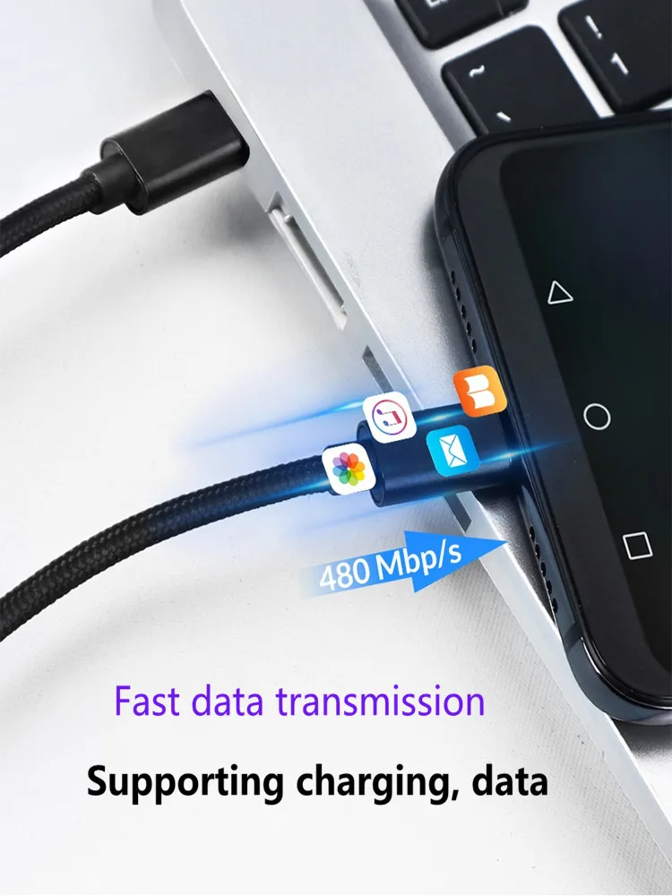 Кабель USB Type C с поддержкой быстрой зарядки 60 Вт 1 м|Кабели для мобильных телефонов|