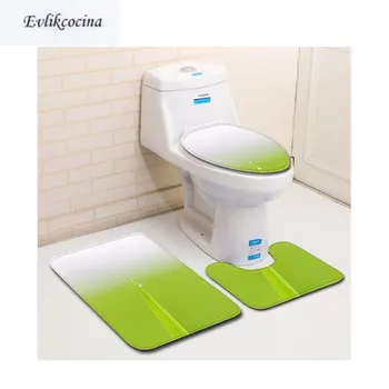 

Free Shipping 3pcs Leaf Tip Dewdrop Rug Banyo Bathroom Carpet Toilet Bath Mat Set Non Slip Pad Tapis Salle De Bain Alfombra Bano