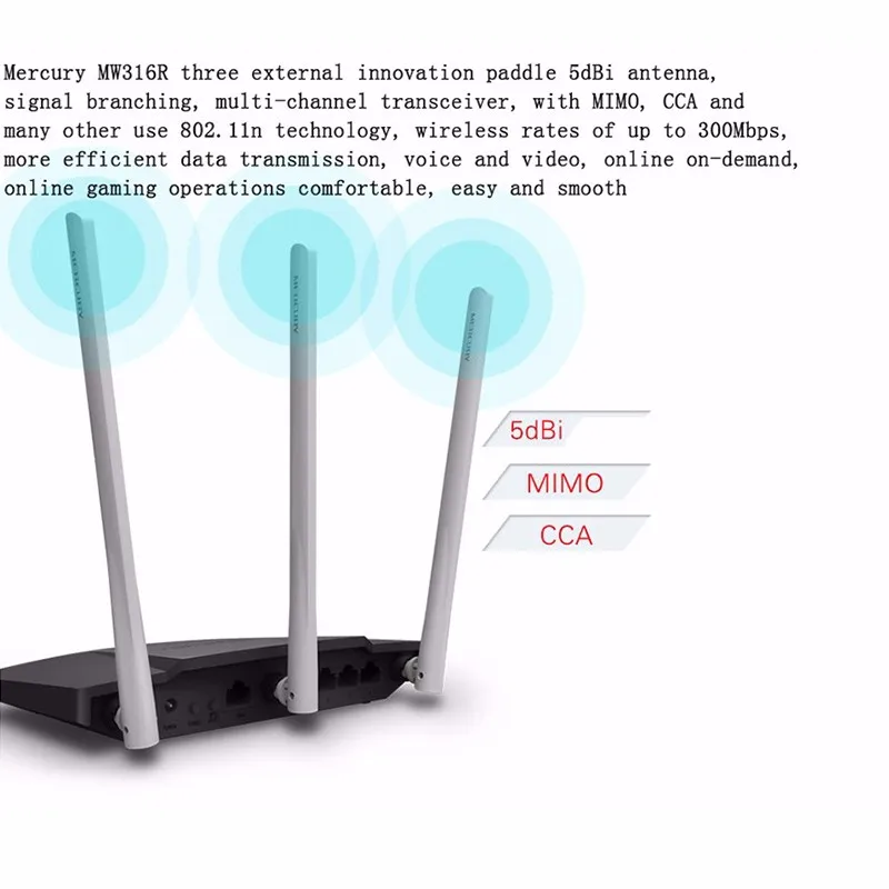 Mercury Беспроводной Wi-Fi MW316R беспроводной маршрутизатор 300 Мбит/с AP маршрутизатор Поддержка IP контроль полосы пропускания WiFi маршрутизатор Wifi усилитель сигнала