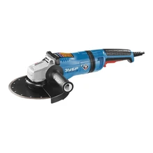 Машина шлифовальная угловая ЗУБР УШМ-П230-2100 ПВ(Диск 230 мм, мощность 2100 вт, скорость 6000 об/мин, фиксация шпинделя, электронная защита двигателя