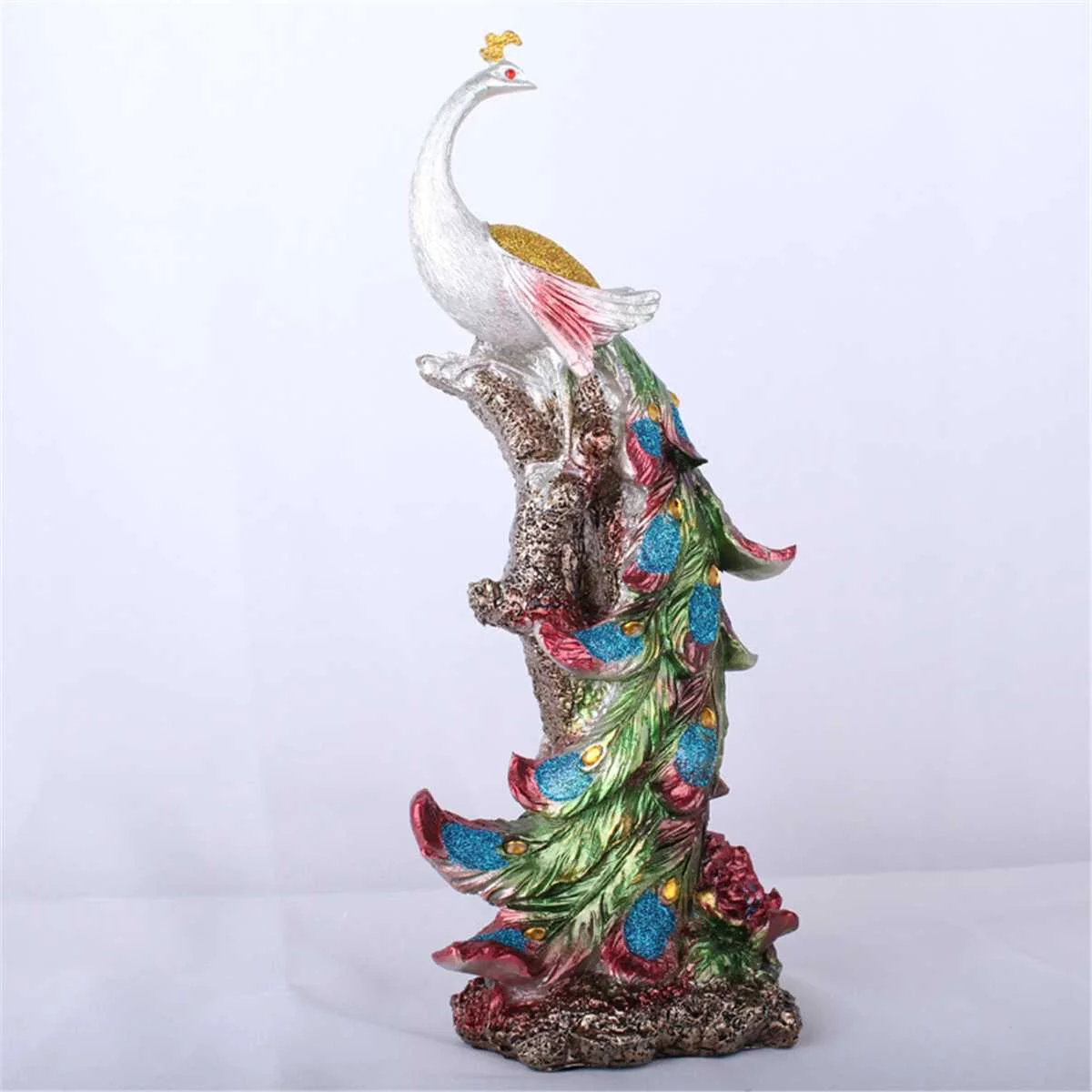 Новая статуя из смолы, красочная фигурка Чудо-птицы Phoenixs, Домашняя Декоративная скульптура, павлин, офисный домашний декор, ремесла