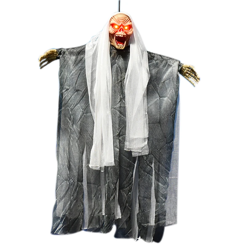 

Halloween Ghost Festival Props Hanging Horror Electric Sound Control Three-dimensional Scream Ghost Charm Home Bar Pendant Decor