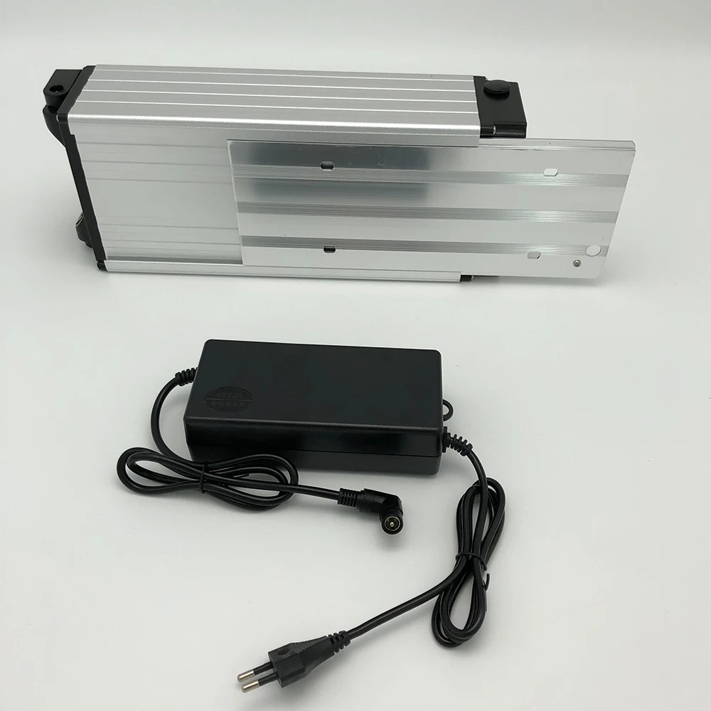 Cheap 48V 20ah Li-ion Rechargeable Battery Rear Rack Case & Charger ebike for 500W 750W 1000W motor  Aluminum Housing With 2A Charger 3
