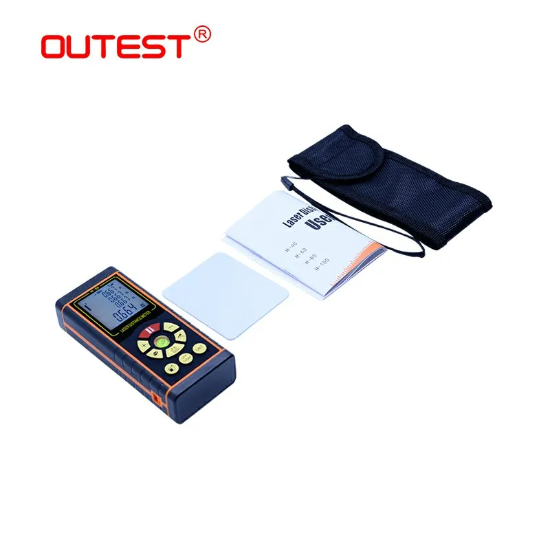 OUTEST Digital Laser Distance Meter 40M 60M 80M 100M Laser rangefinder metre Single continuous Area Volume with Electronic level OUTEST Digital Laser Distance Meter 40M 60M 80M 100M Laser rangefinder metre Single continuous Area Volume with Electronic level