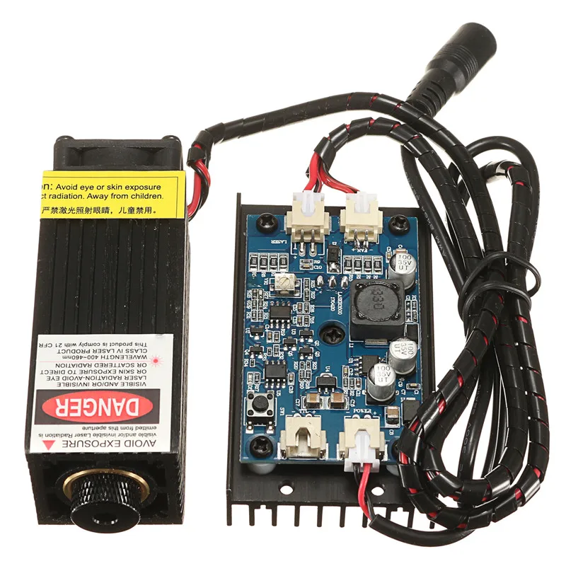 

5W/10W/15W/17W Laser Head Engraving Module 450nm Blue Light Marking Engraver With TTL Modulation DIY Wood Marking For Engraver