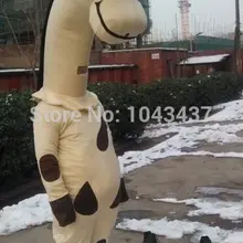 Милые Рождественские Хэллоуин профессиональный костюм талисмана жирафа модный наряд персонажа из мультфильма вечерние платье