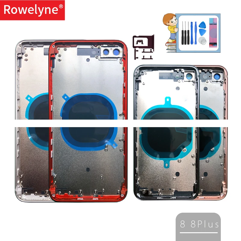 

High Quality Housings for iphone 8 8 Plus 8P Back Housing Battery Door Cover Middle Frame Chassis with Glass Assembly CE or Not