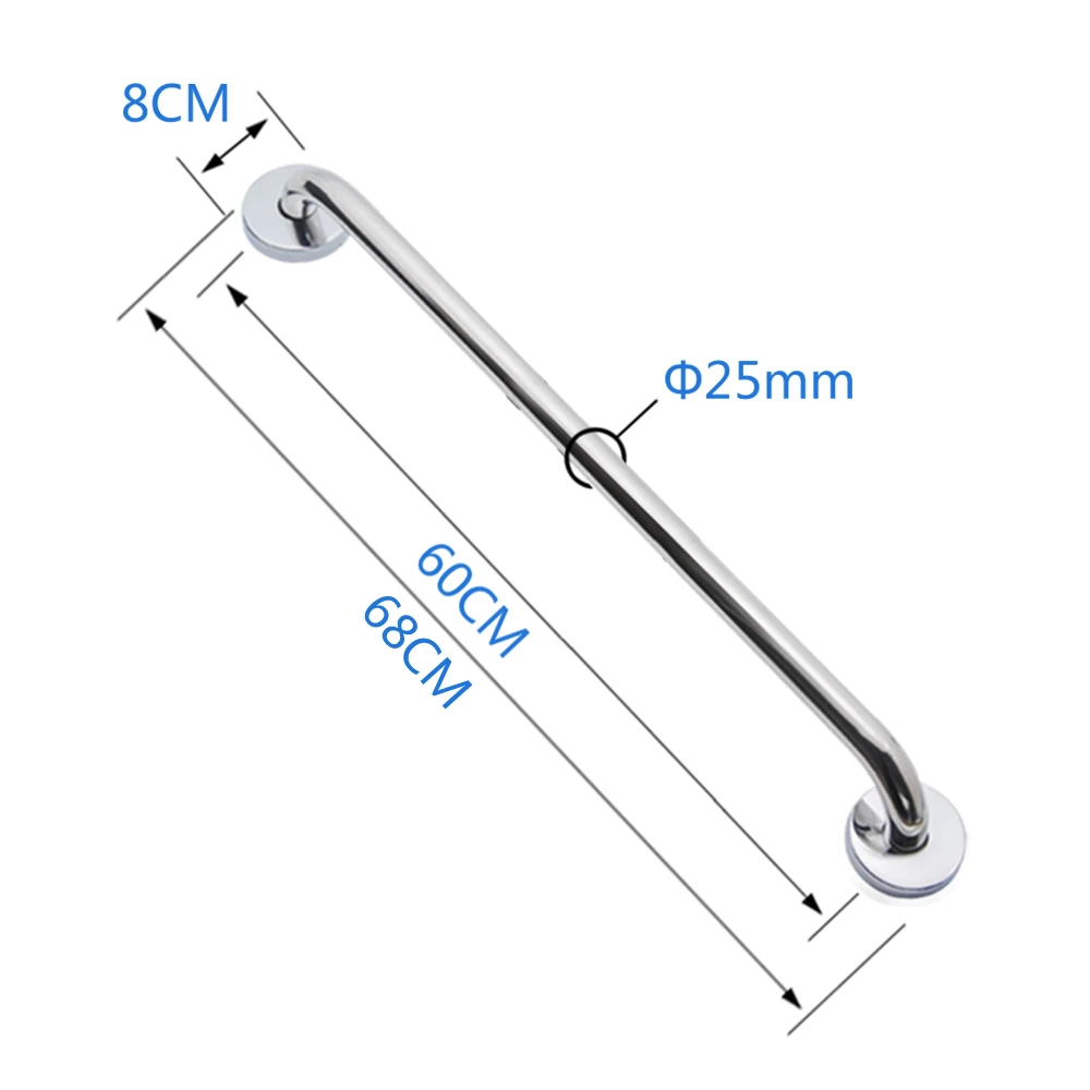 Высокое качество 25 мм трубки Диаметр полированная Нержавеющая сталь 30/60 см Ванная комната туалет поручень бар смеситель для душа БЕЗОПАСНОСТИ РУКОЯТКА - Цвет: BF-102-600mm