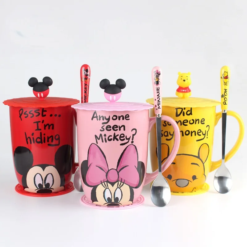 

Mickey Cup Minnie Mug 500ml Ceramics Bear Cups And Mugs Drinkware Cartoon Mug Xmas Gift Dropshipping