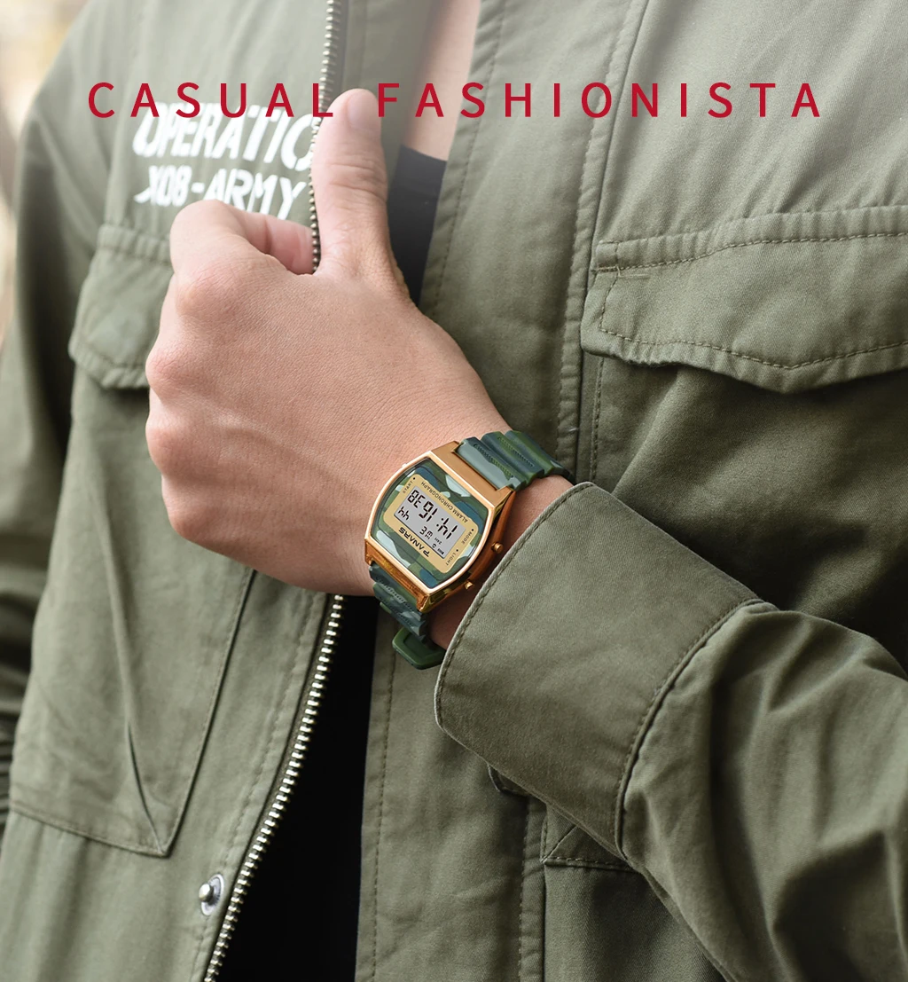 PANRAS мужские часы Топ бренд класса люкс светодиодный цифровой 50 м водонепроницаемые наручные часы Военные мужские наручные часы унисекс Relogio Masculino