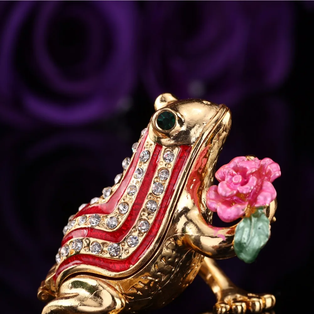 Qifu домашний декор в форме лягушки металлический держатель ювелирных изделий