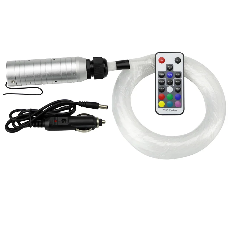 

DIY LED RGB fiber optic sensory light kit 2m*100*0.75mm PVC cover with 6w light engine Decoration& 18Key