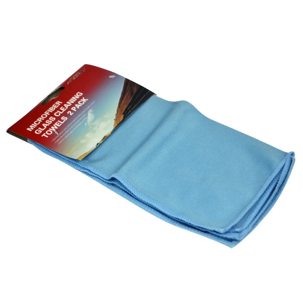 2 Pcs/Pack Auto Shine Microfiber Glass Cleaning Towels Stainless Steel