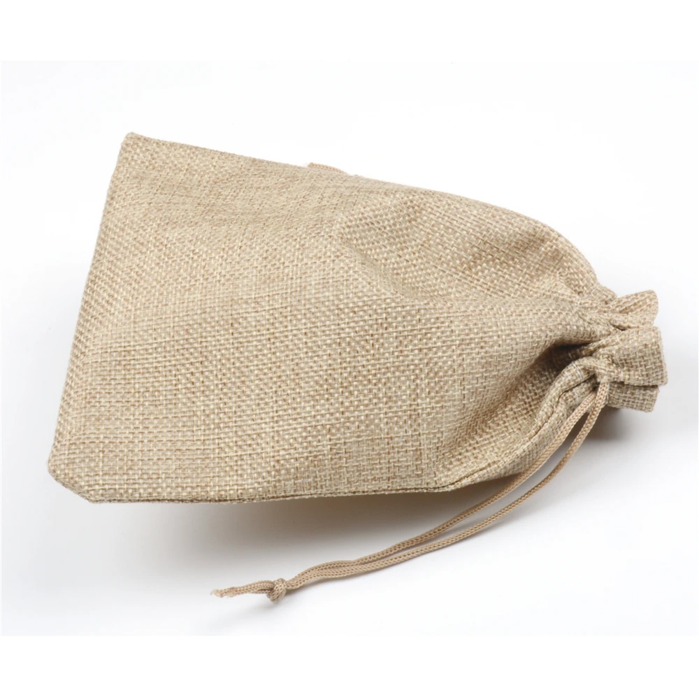 100 Pcs 13×18 Cm Naturel Couleur Sac De Jute Toile De Jute Cordon 100 Pcs 13×18 Cm Naturel Couleur Sac De Jute Toile De Jute Cordon