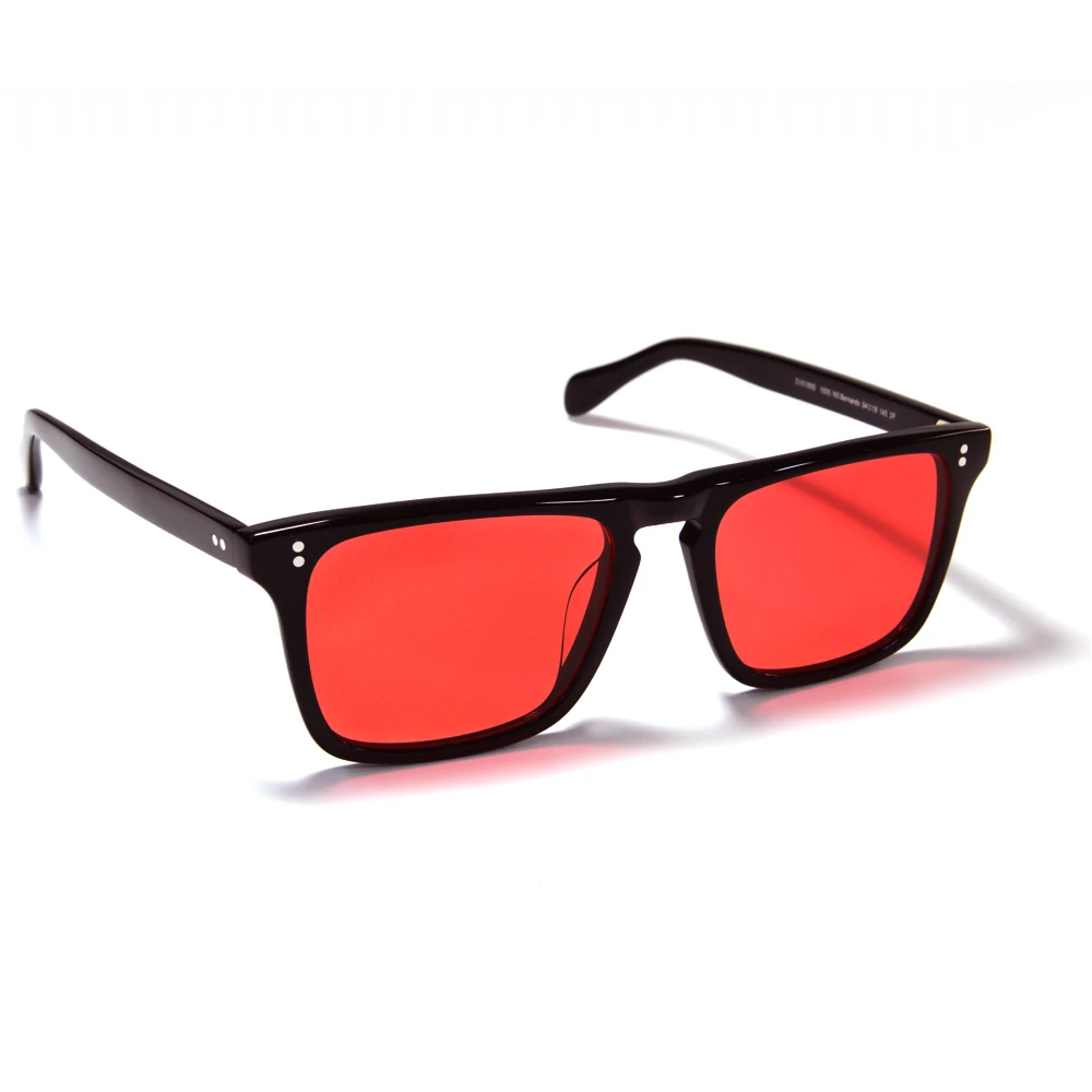 Robert Downey gafas de sol cuadradas Retro para hombre, lentes sol polarizadas con lentes rojos, Vintage|De los hombres gafas de sol| - AliExpress