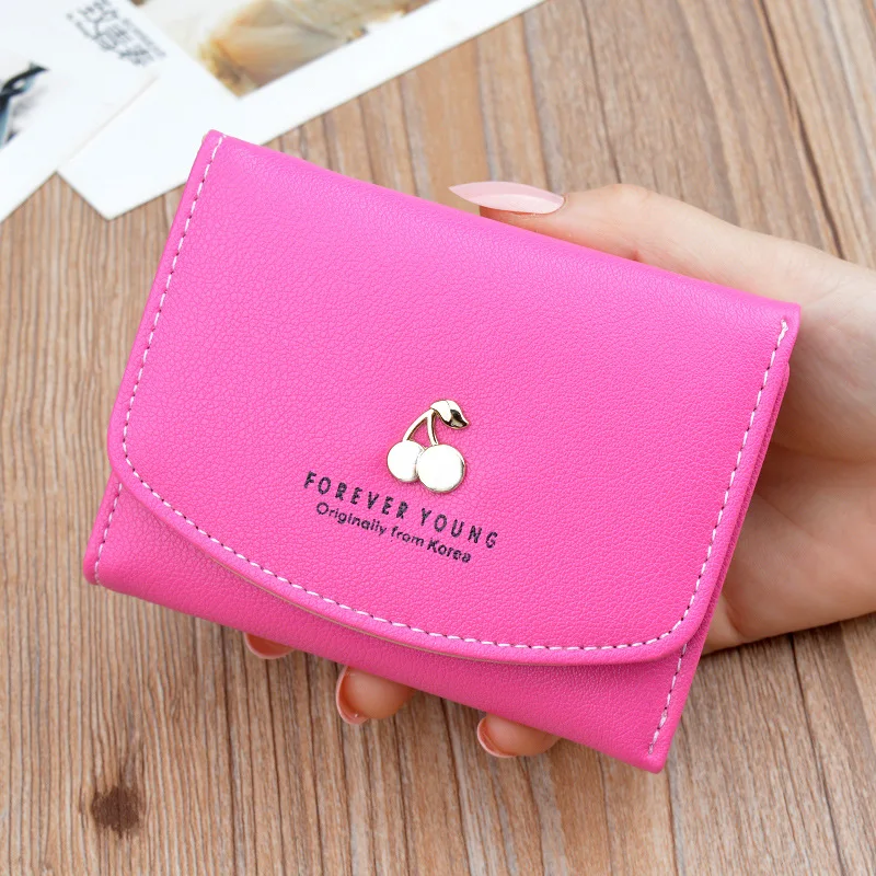 Women's Wallets Money Small Casual Wallet Fashion Female Short Mini All-match Korean Students Purse Small Cherry Wallet 282 Women's Wallets Money Small Casual Wallet Fashion Female Short Mini All-match Korean Students Purse Small Cherry Wallet 282