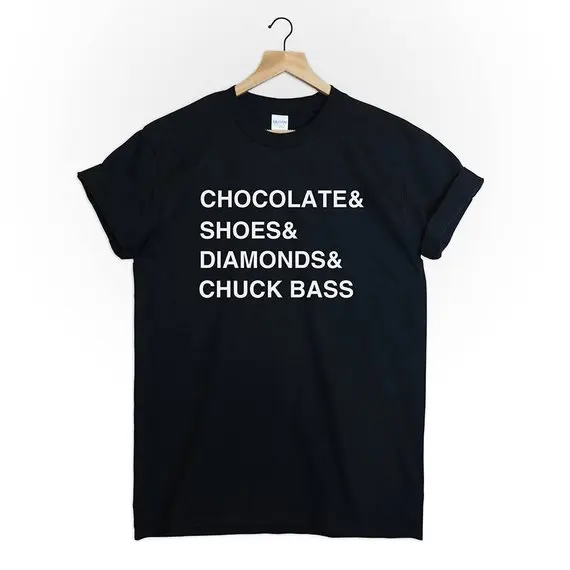 NewTee Top Cute Tumblr Chocolate and Shoes and Diamonds and Chuck Bass Gossip Girls Chuck Tshirt Shirt