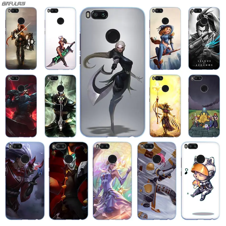 

league of legends figure Anime Phone Case PC for Xiaomi Mi 9 8 8SE 5X 6x A2 Lite Pocophone f1 Mix 2s Max 2 3 64G Cover