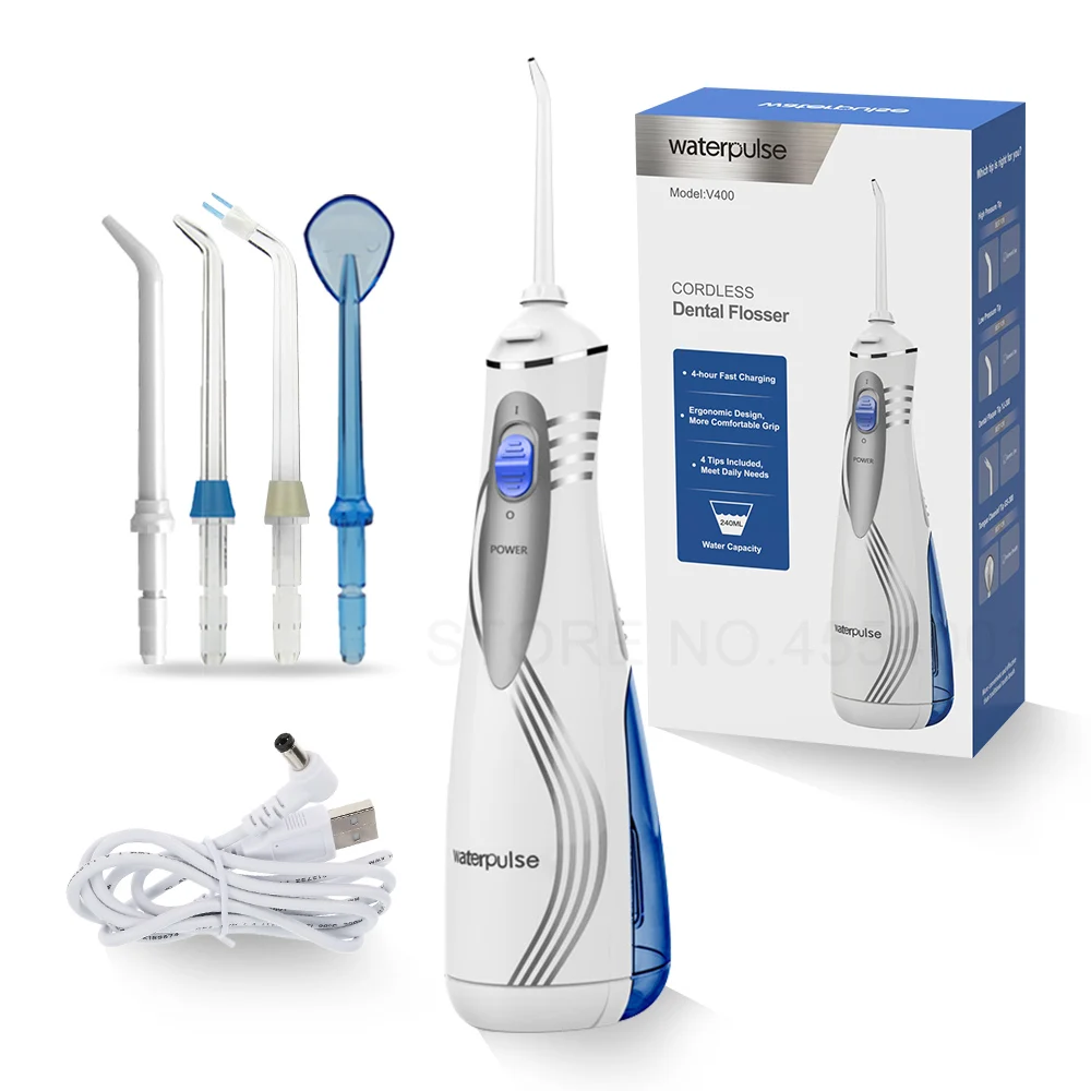 Waterpulse V400 240ml Portable Cordless Water Flosser Oral Irrigator