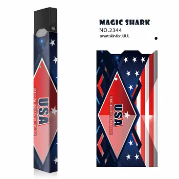 

Magic Shark High Quality USA Flag Skull American Stars PVC Case Cover Sticker for Juul Wrap Skin Film for Juul