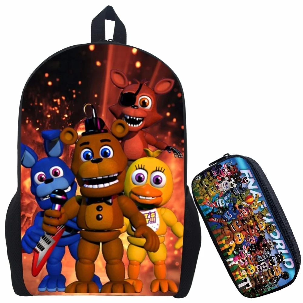  Five Nights At Freddy's Backpack Children Boys Girls Rucksack Cartoon Anime Five Nights At Freddy B - 33048178724