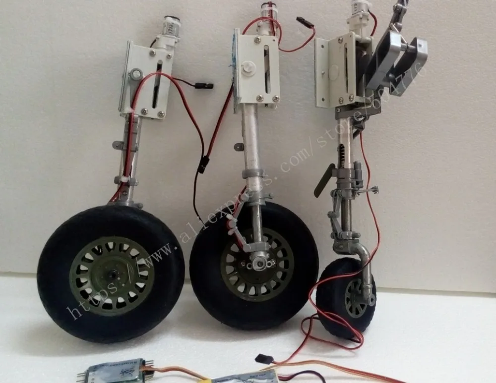 

rc plane B-25 metal retract landing gear with brake wheel and controller