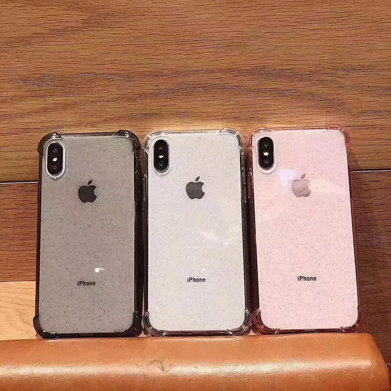 

Shockproof soft Silicone Phone Case For iPhone 8 Plus XR X XS XS MAX Cases For iPhone 6 6S Glitter Bling TPU Cover Capa Coque