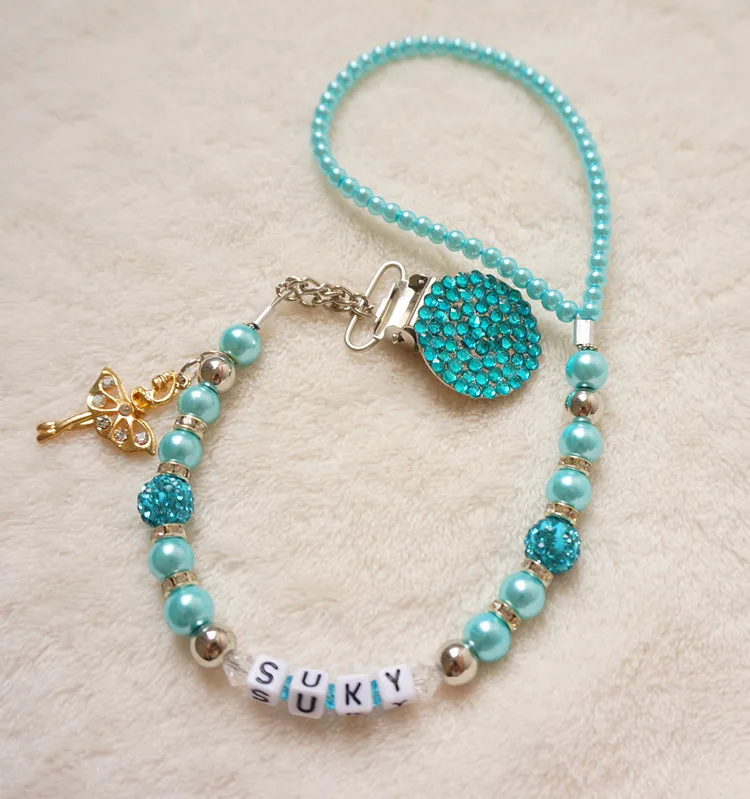 personalised baby soother chains