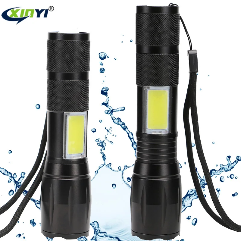 

Powerful 50000LM Tactical Flashlight T6+COB LED Flash Light Zoomable Waterproof Torch 4-Modes For Reading Camping Hunting