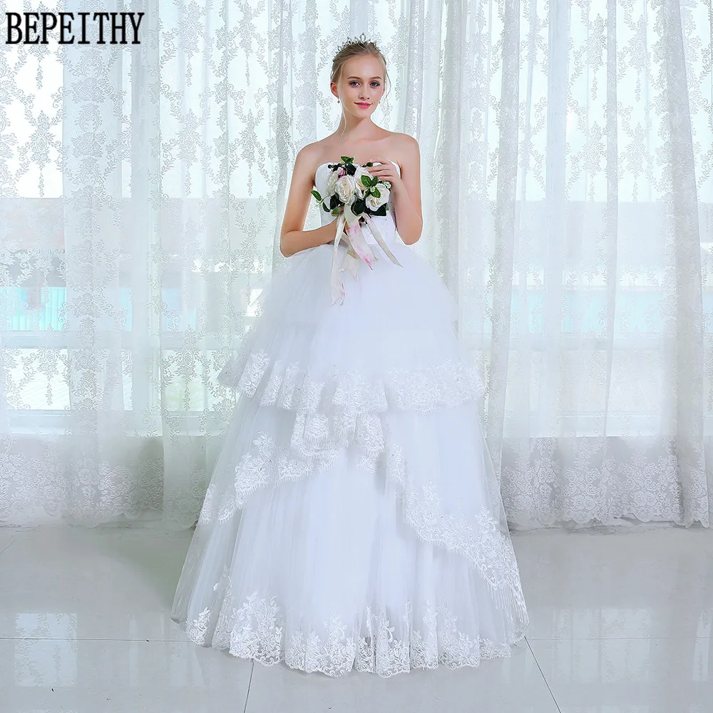 BEPEITHY Fantastic Ball Gown Layers Tulle Wedding Dresses Sweetheart Lace Bridal Dress Vestido De Novia Wedding Gowns 2019 BEPEITHY Fantastic Ball Gown Layers Tulle Wedding Dresses Sweetheart Lace Bridal Dress Vestido De Novia Wedding Gowns 2019