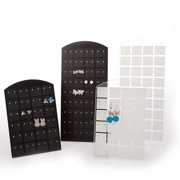 

24/36 Pairs Earrings Holder Jewelry Showcase Stand Display Plastic Rack Convenient Charming Women Earrings Organizer Holder
