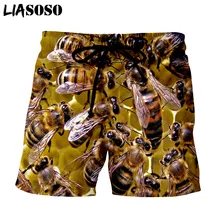 Мода Панк Повседневный аниме для мужчин и женщин Дети Забавный пчела животное мальчик цветок сексуальный мужской верх спортивные Harajuku пляжные тренировочные брюки шорты E519