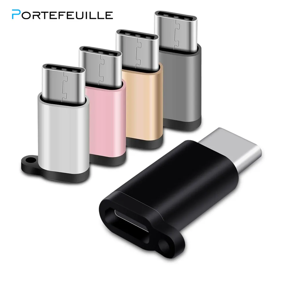 

Portefeuille Type C Otg Adapter Micro USB to Type-C Converter for Samsung Galaxy S8 S9 Plus Note Huawei P9 Typec Charger Cable